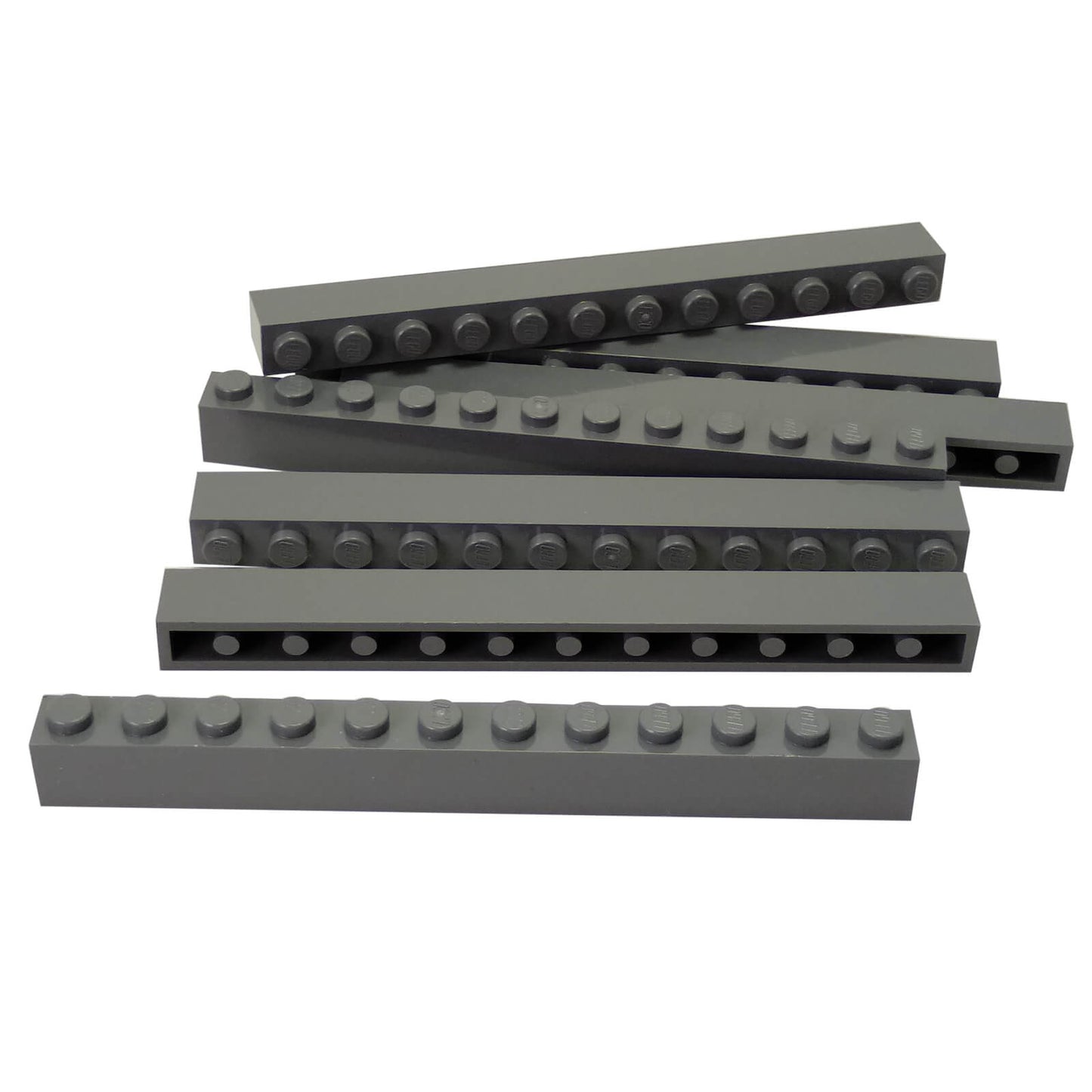 Dark bluish gray brick 1 x 12 part 6112, long rectangular building brick for walls, beams and structural builds
