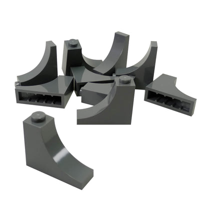 Dark bluish gray inverted arch brick 1 x 3 x 2 for LEGO® building structures and curved details

