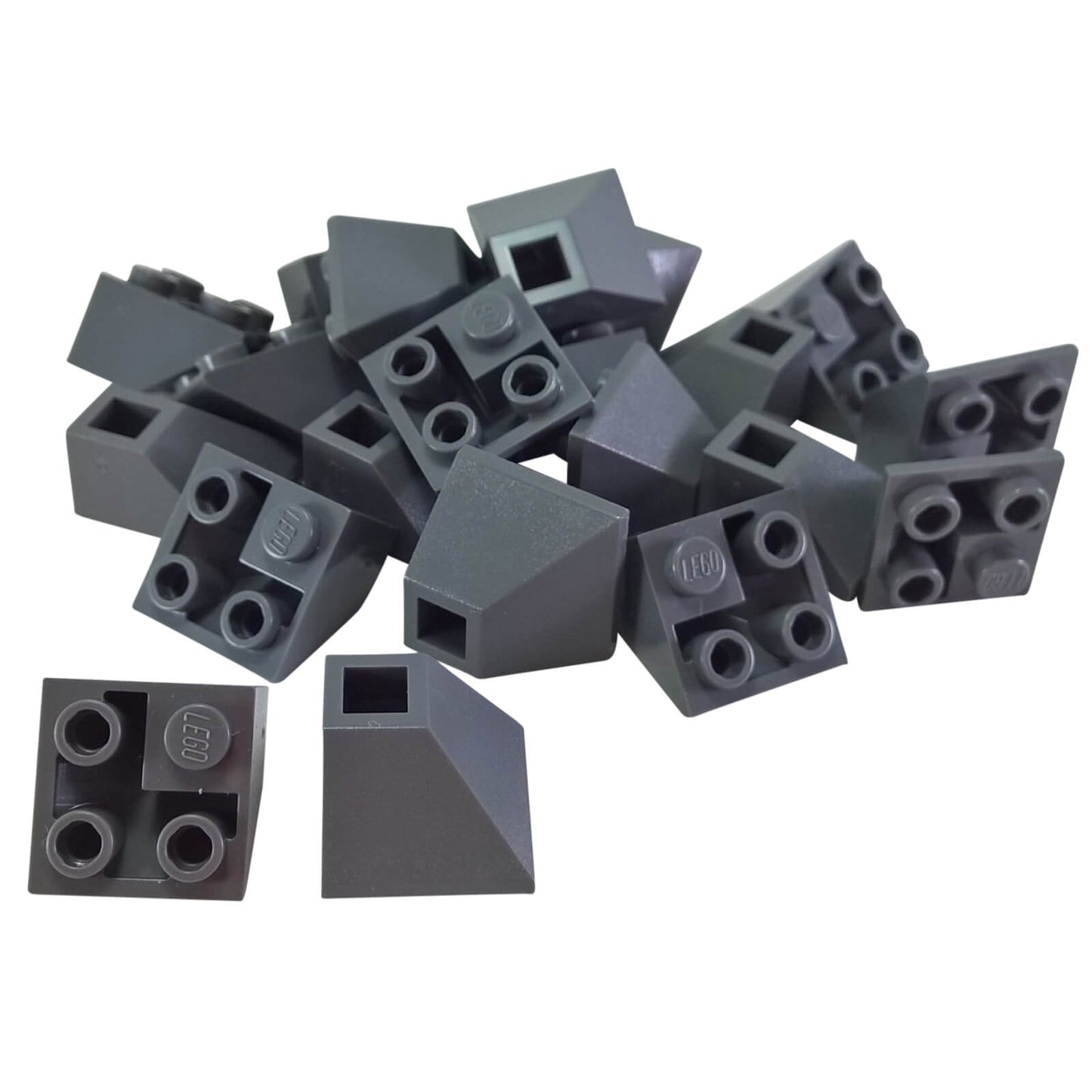 Dunkelblaugrau umgekehrte 45 Grad 2 x 2 doppelt konvexe Neigung für LEGO® Gebäudedetails und geneigte Strukturen
