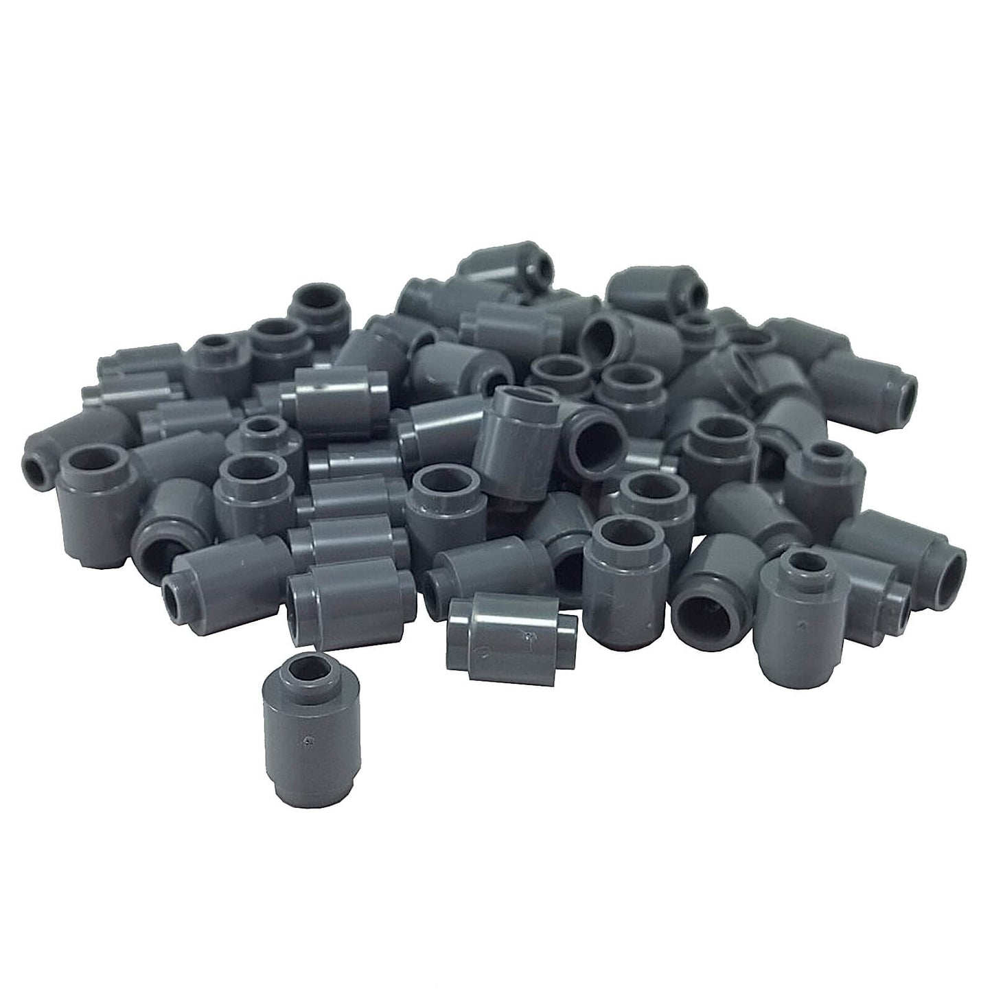 Dark bluish gray round 1 x 1 brick part 3062 with cylindrical shape for LEGO® building details and accents
