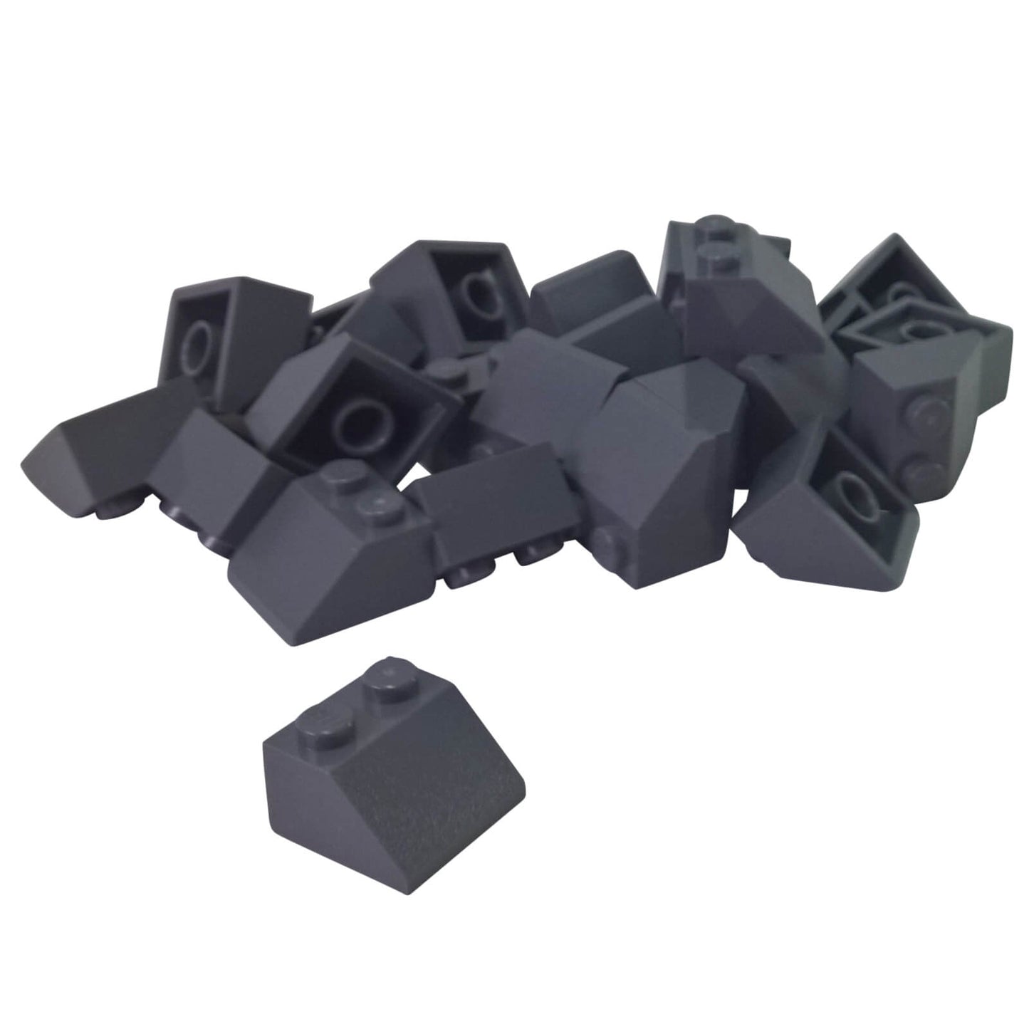 Dark bluish gray 45 degree slope brick 2 x 2 for angled builds, roofs and shaping
