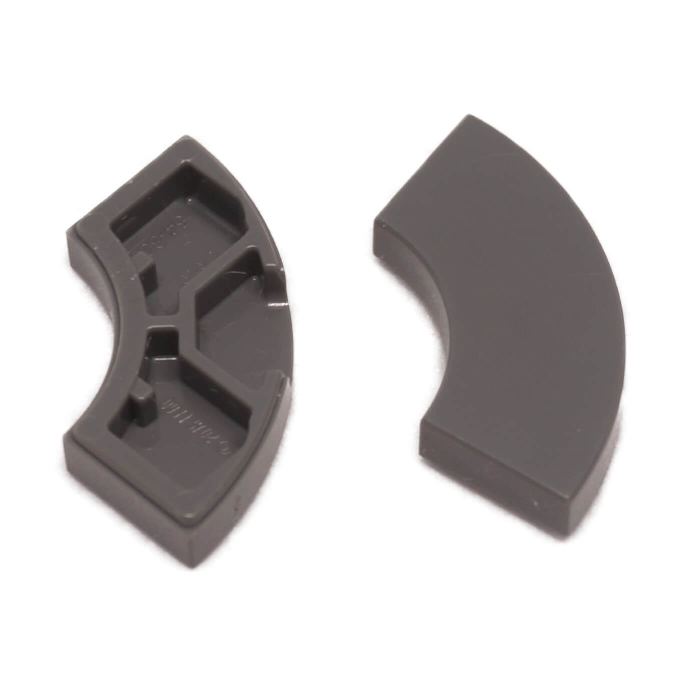 Dark bluish gray Tile round corner 2 x 2 macaroni for curved edges, smooth corners, and clean LEGO® builds
