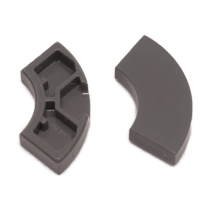 Dark bluish gray Tile round corner 2 x 2 macaroni for curved edges, smooth corners, and clean LEGO® builds

