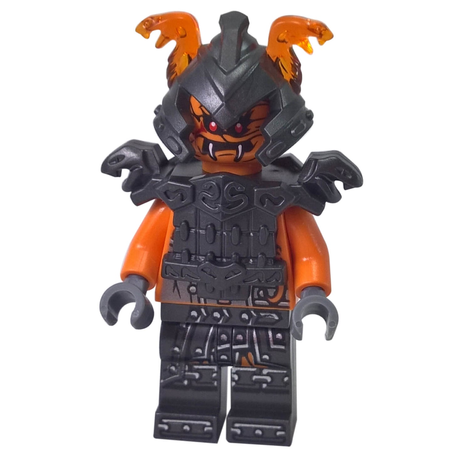 LEGO® NINJAGO Commander Blunck minifigure njo0293 with dark armor and orange head

