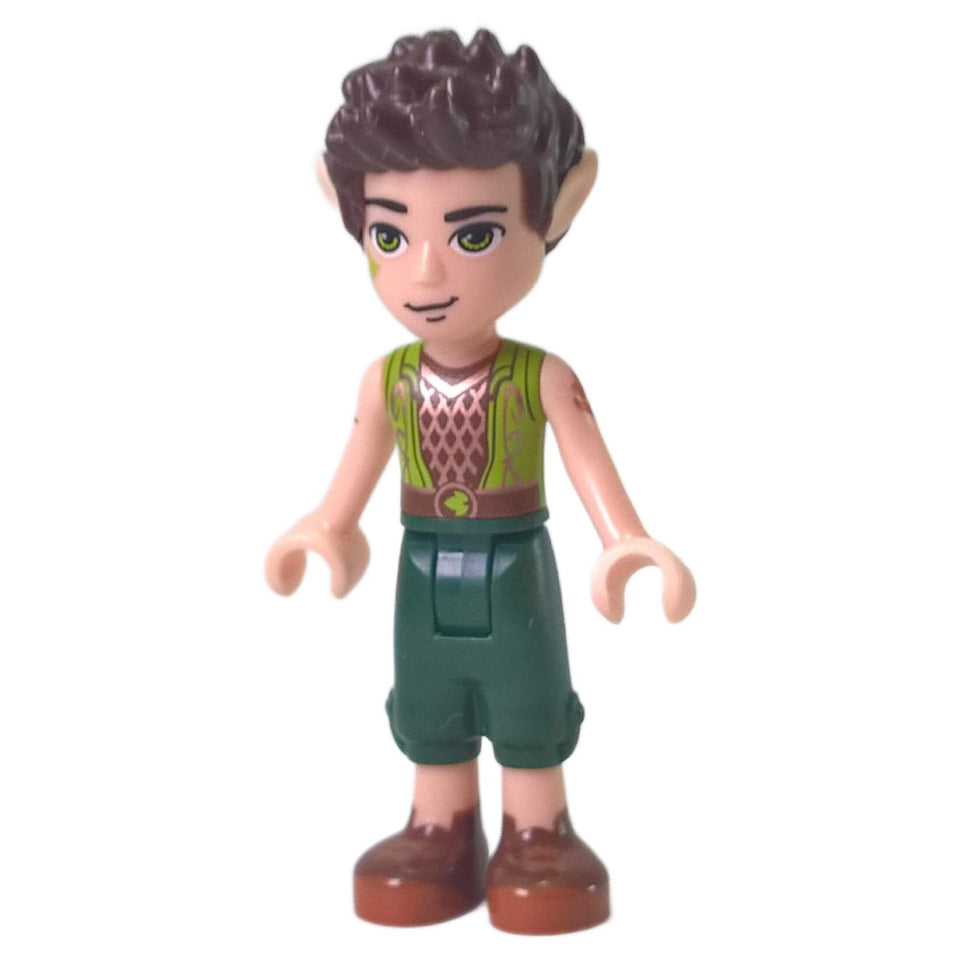LEGO® Elves Farran Leafshade mini doll elf006 front dark green outfit
