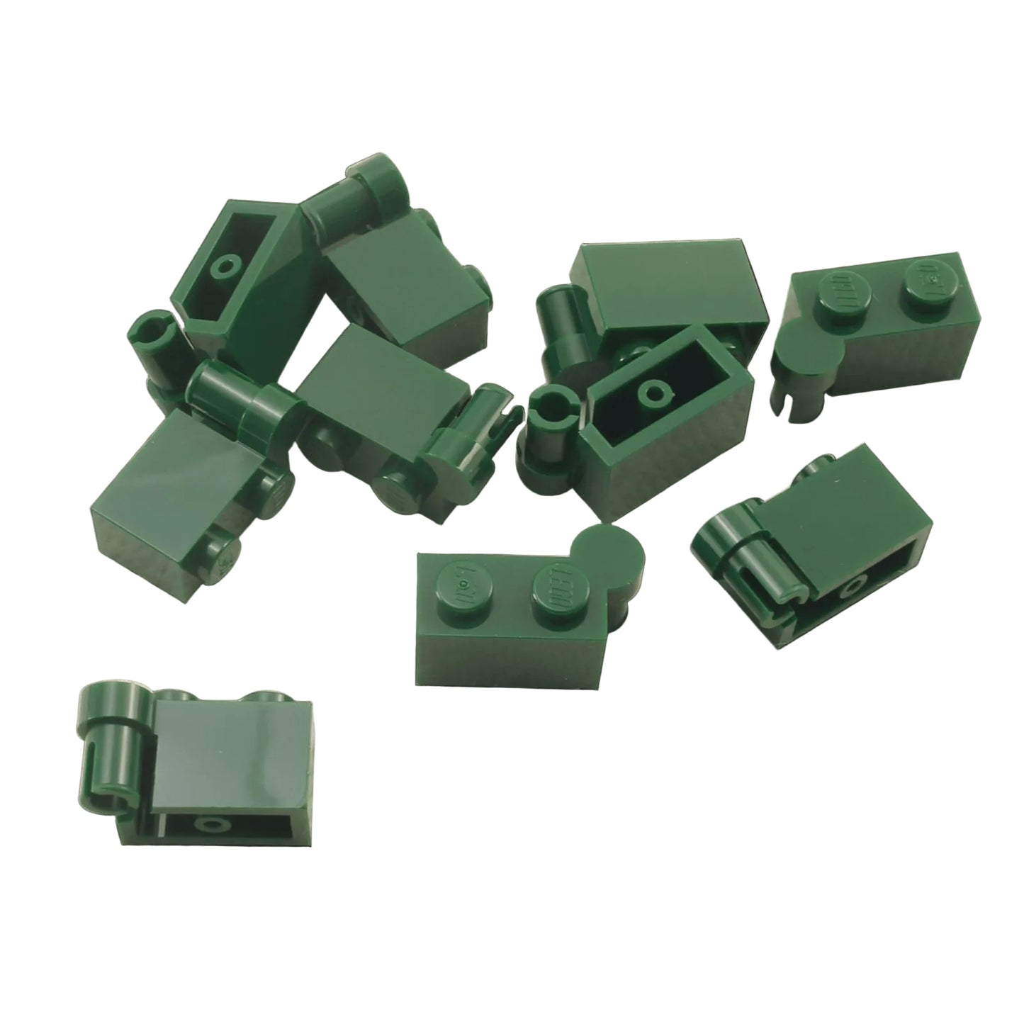 Mattoncino cerniera verde scuro 1 x 4 con parte superiore girevole (3830) per costruzioni rotanti, sezioni mobili e meccanismi a cerniera
