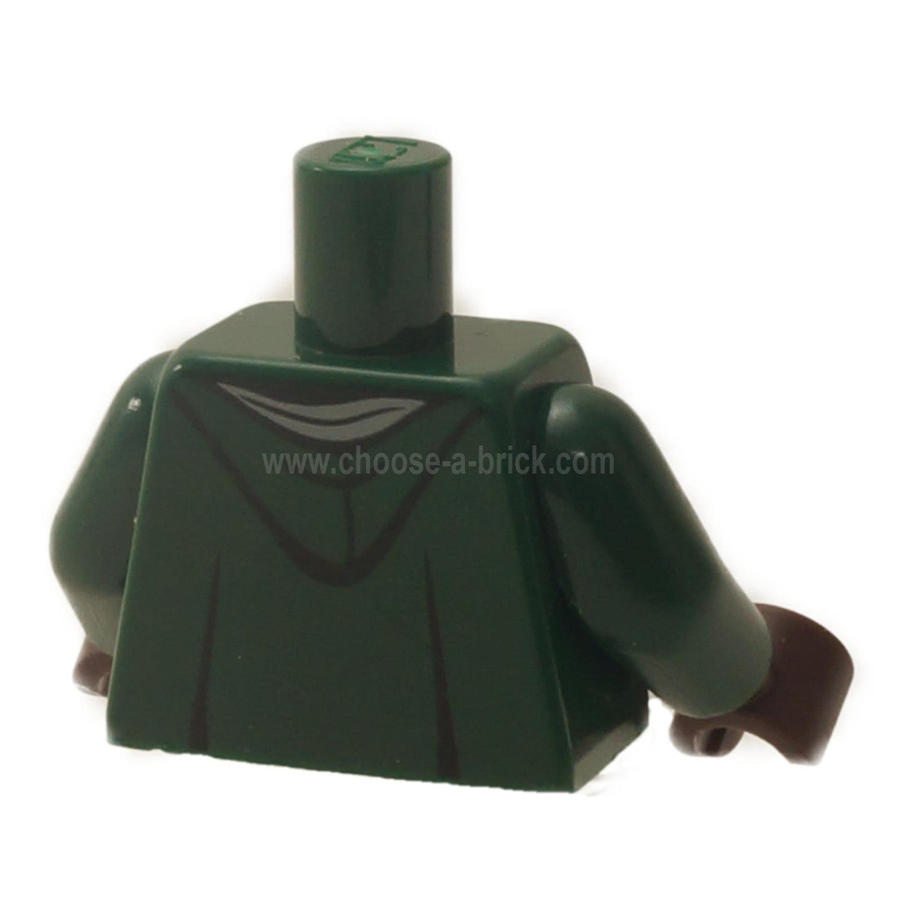 dark green LEGO hooded robe torso white collar orange laces serpent crest 973pb3314c01
- backside