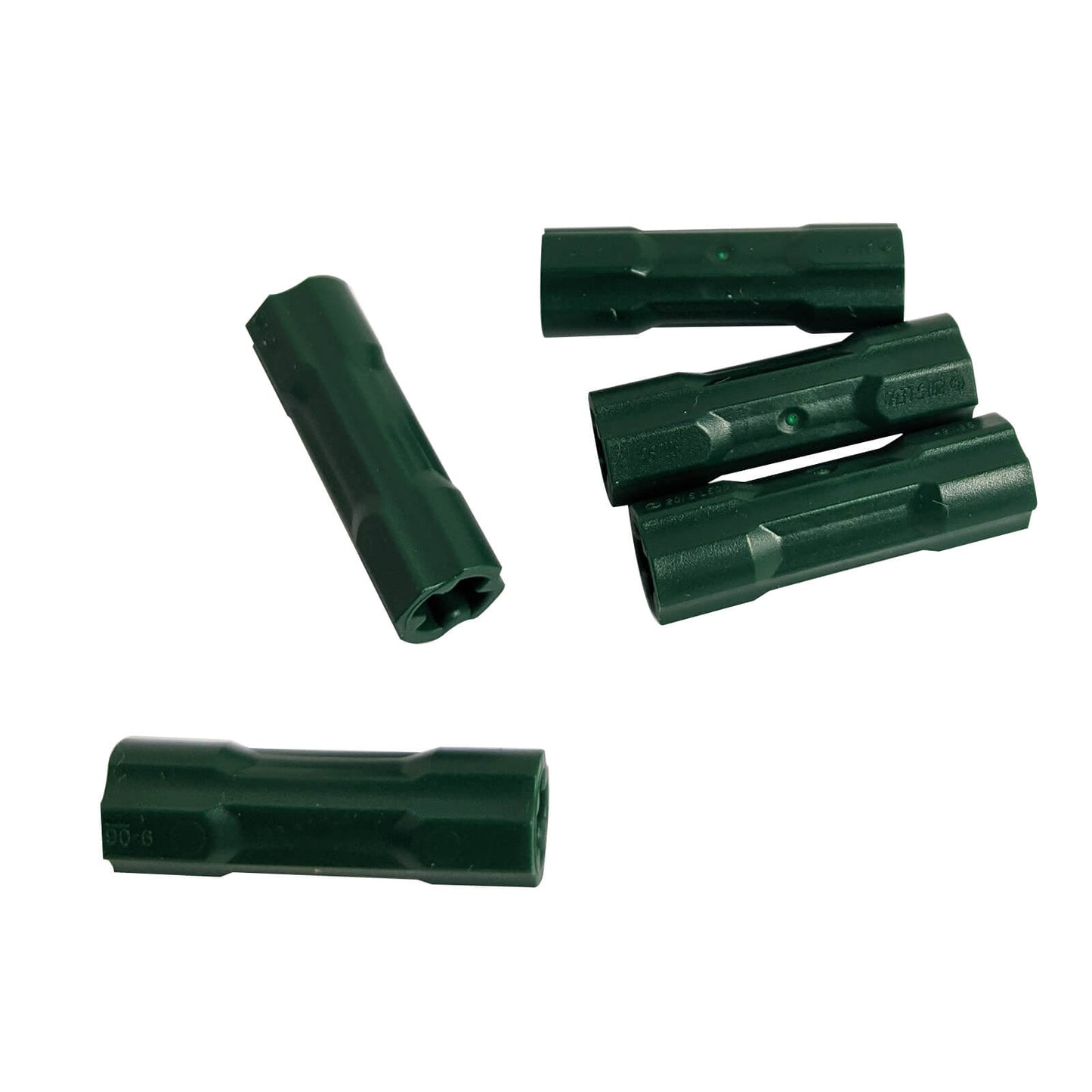 Connecteur d'essieu Technic 3L vert foncé pour relier des essieux, construire des cadres et assurer des connexions mécaniques sécurisées
