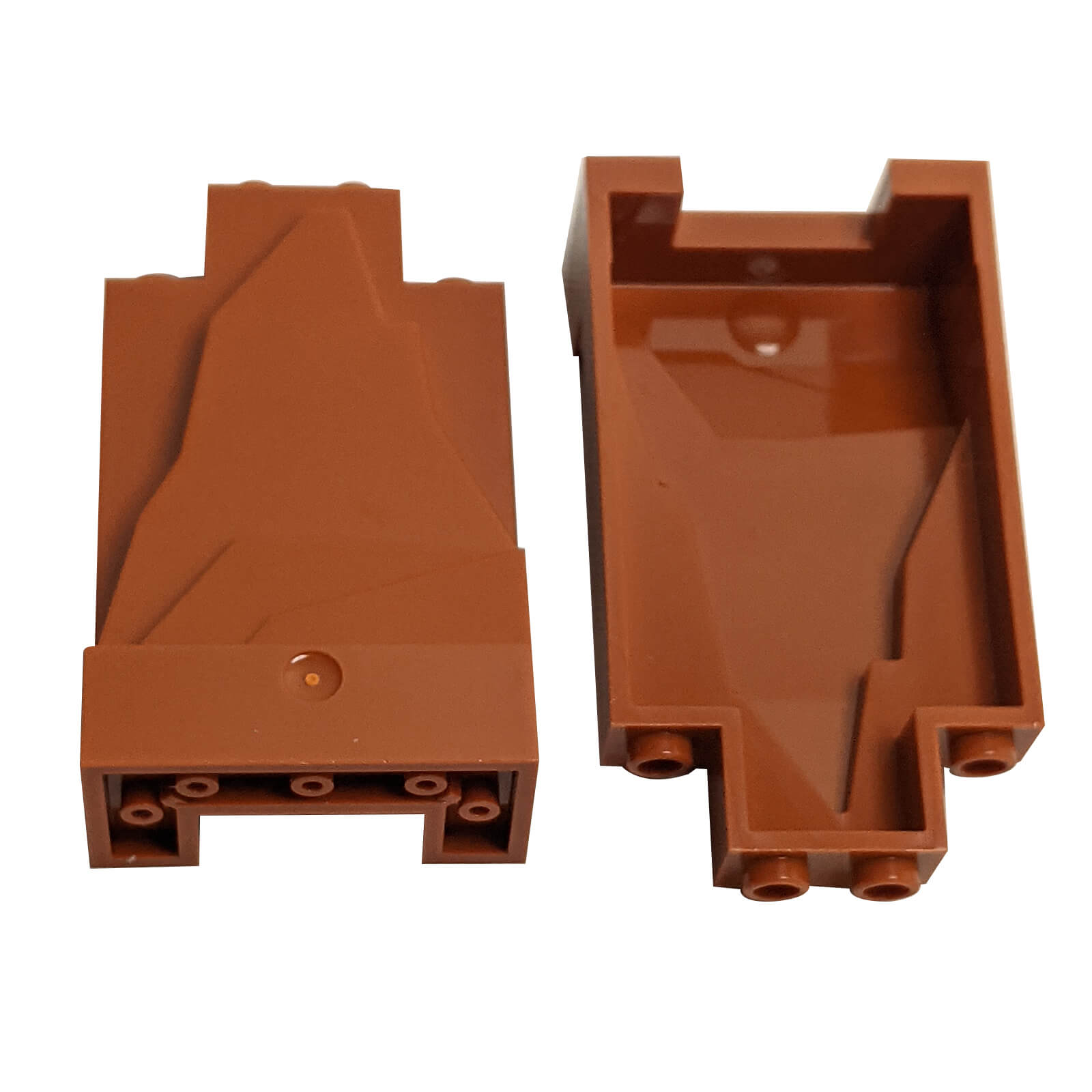 Dark orange rock panel 2 x 4 x 6 for LEGO® terrain, rock formations, and landscape builds
