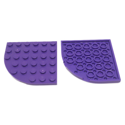 Tumma violetti 6 x 66 pyöreä kulmapala sileillä kaarevilla reunoilla LEGO® rakennusperustoille ja alustoille
