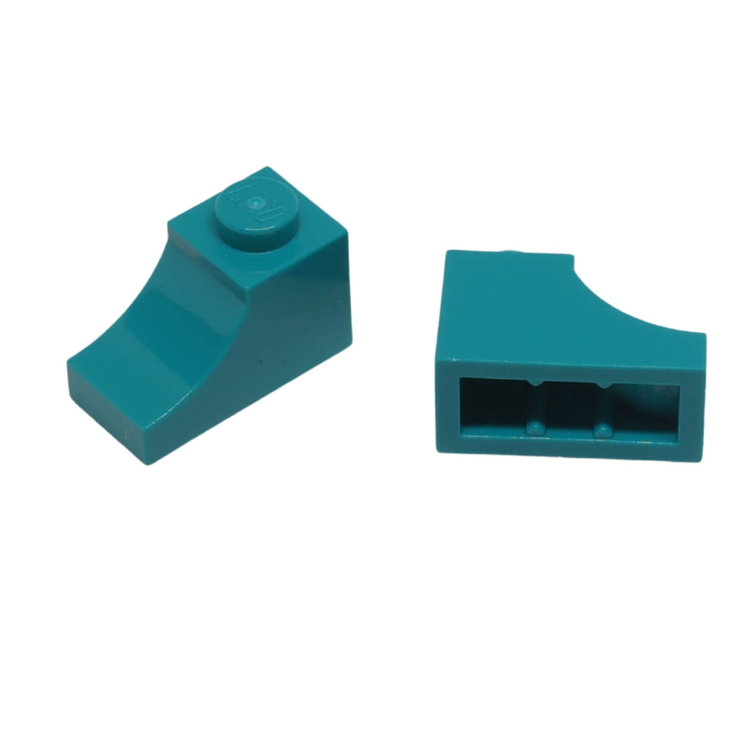 Dark turquoise inverted arch 1 x 2 for LEGO® building structures and smooth curved details
