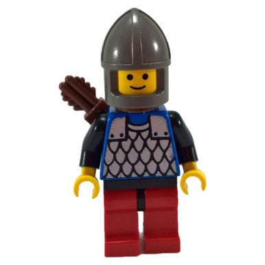 Scale Mail - Blue, Red Legs with Black Hips, Dark Gray Chin-Guard, Quiver