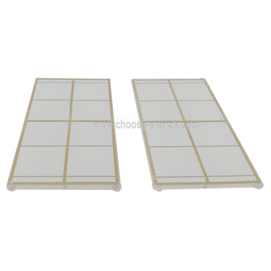 Trans-Clear Glass for Window 1 x 4 x 6 with Gold Lattice over Frosted White Background Pattern