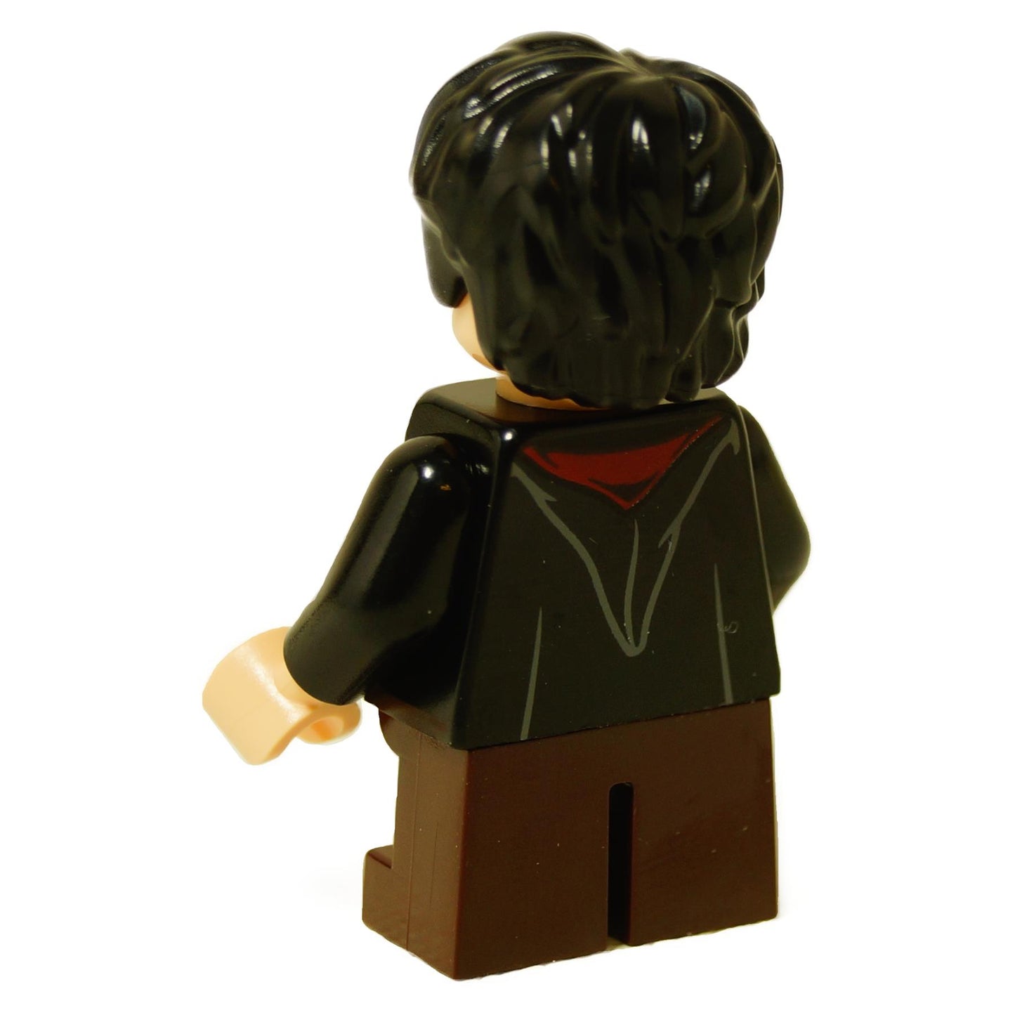 Back view of LEGO Harry Potter minifigure showing black robe back printing detail.