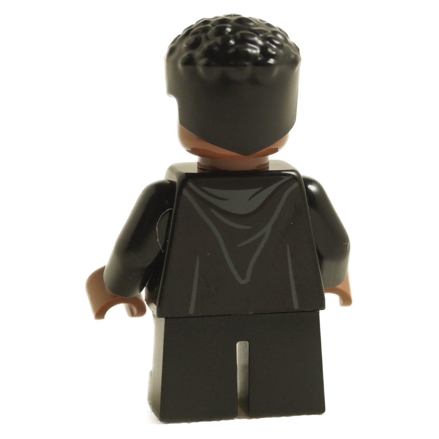 Back view of LEGO Dean Thomas minifigure hp471 wearing Hogwarts robe with short curly hair