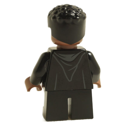Back view of LEGO Dean Thomas minifigure hp471 wearing Hogwarts robe with short curly hair