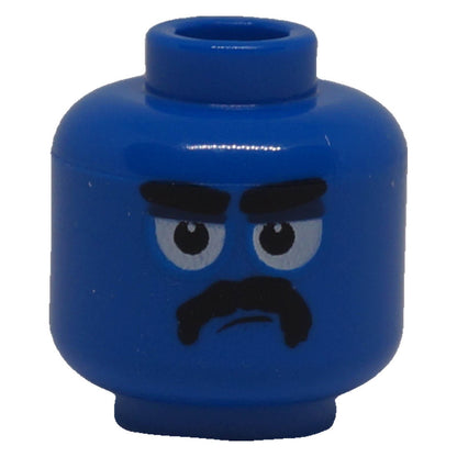 LEGO® Disney Inside Out 2 Foreman dis164 blue head without helmet showing black eyebrows and moustache