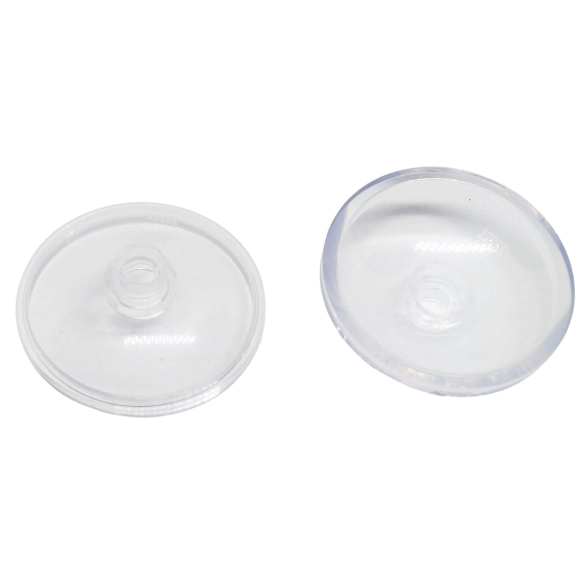 LEGO Dish 3 x 3 Inverted Radar part 43898 shown from top and underside trans-clear