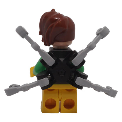 LEGO Doc Ock sh0796 rear view showing four mechanical arms and black mounting bracket