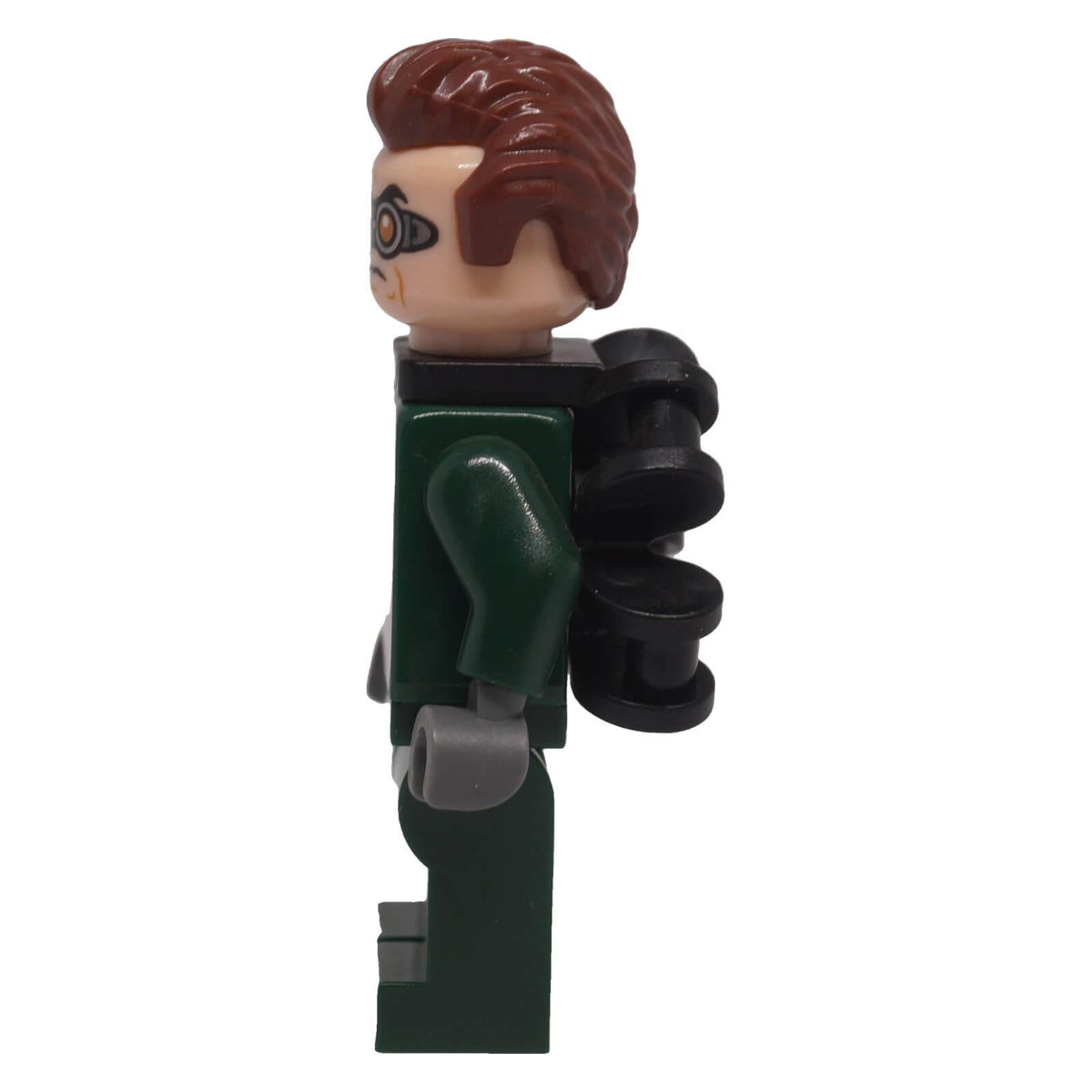 LEGO Doctor Octopus sh0687 side view with mechanical arm assembly