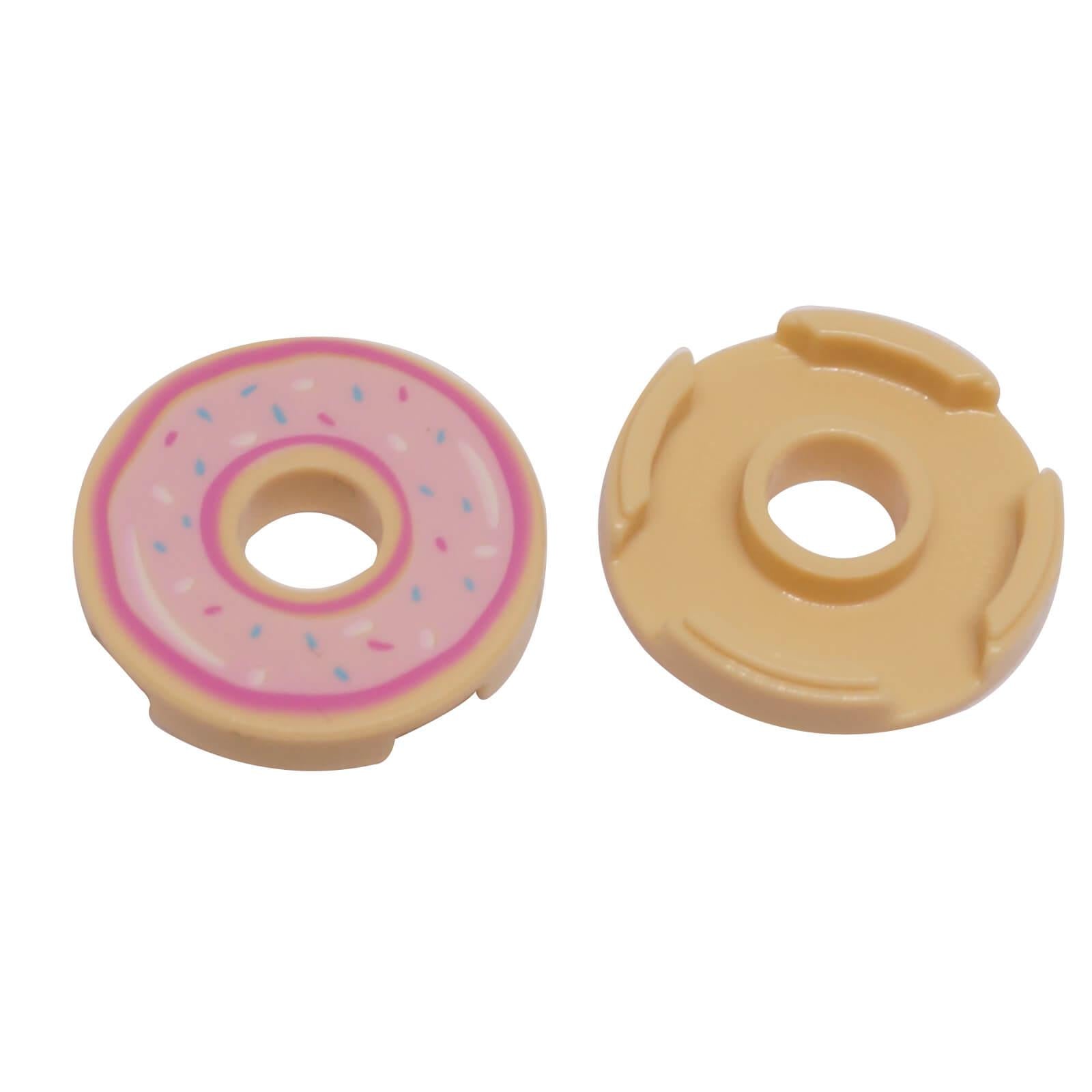 LEGO® donut tile with bright pink frosting print 15535pb07