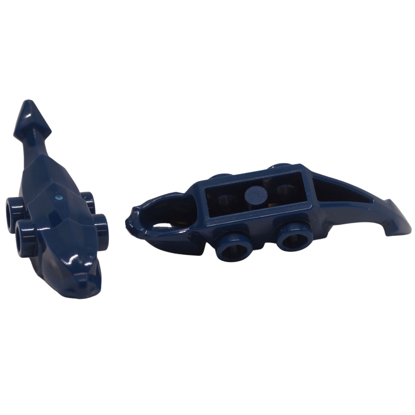 Dark blue dragon critter body with side studs small creature building piece
