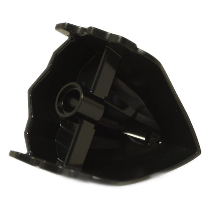 LEGO® black dragon head with mech-style eyes and armor pattern, printed dragon head piece part 4921pb04 back view