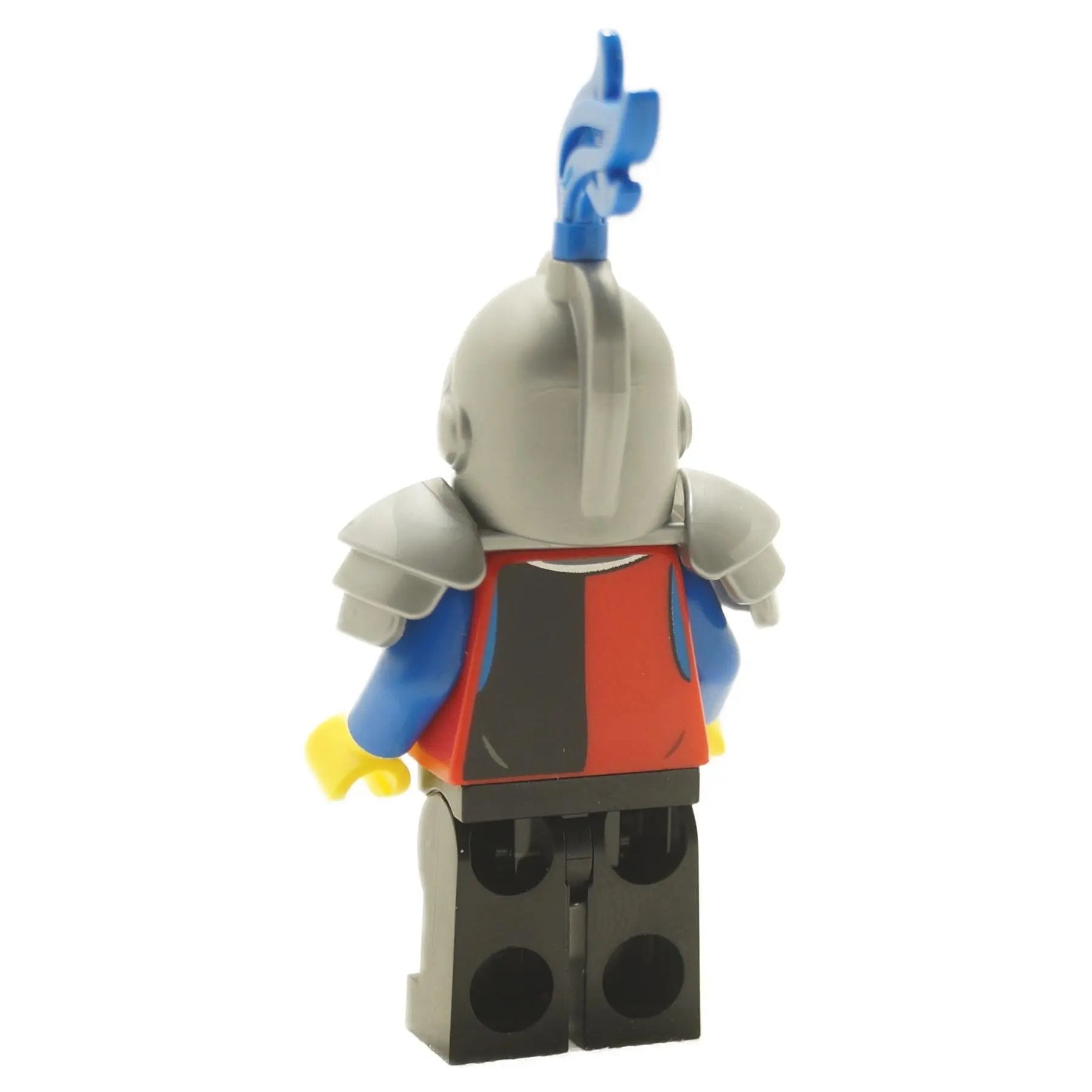Female Dragon Knight minifigure cas581 with black helmet and armor and black legs