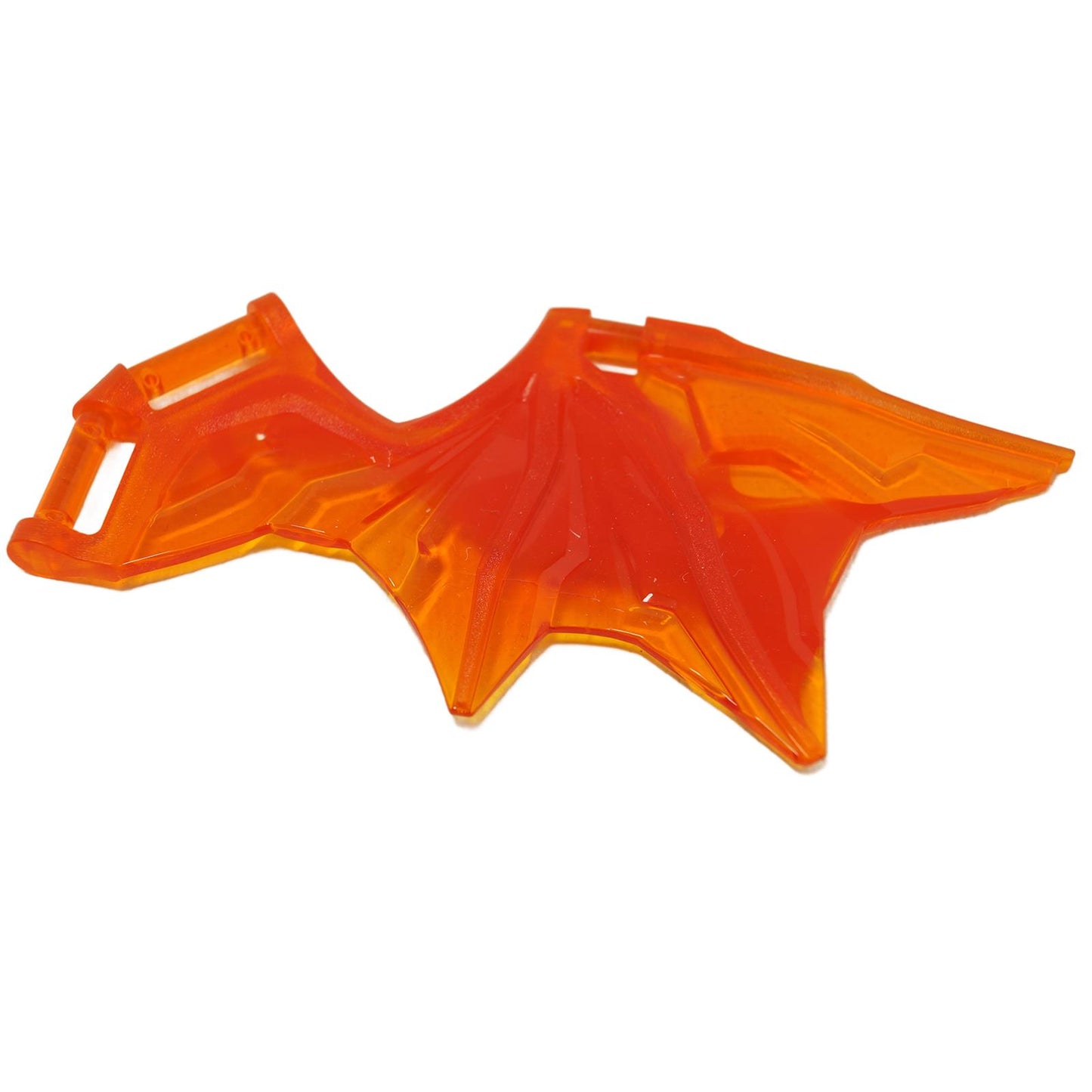 Trans-orange dragon wing 4899pb01 with marbled red flame pattern and molded vein detailing