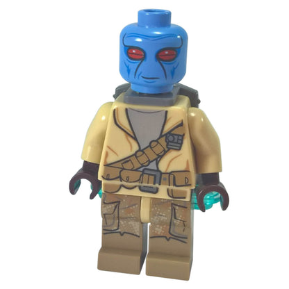 LEGO Duros Alliance Fighter minifigure sw0689 blue head red eyes jet pack