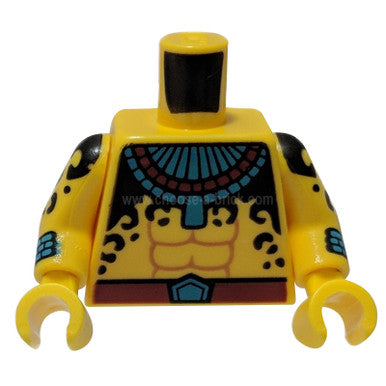 Yellow Torso Dark Azure and Dark Red Armor, Belt and Black Spots Pattern - Yellow Arms with Spots and Cuffs Pattern - Yellow Hands