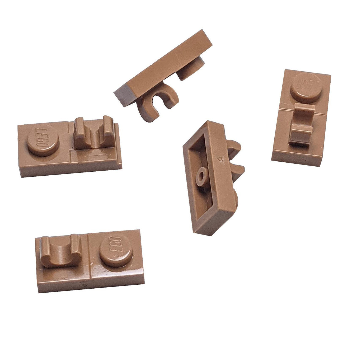 LEGO® Plate Modified 1 x 2 with Clip Part 92280 medium nougat
