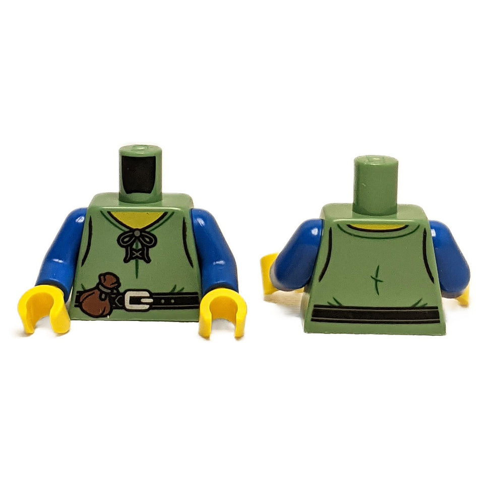 Torso with Green Tunic and Blue Sleeves Pattern