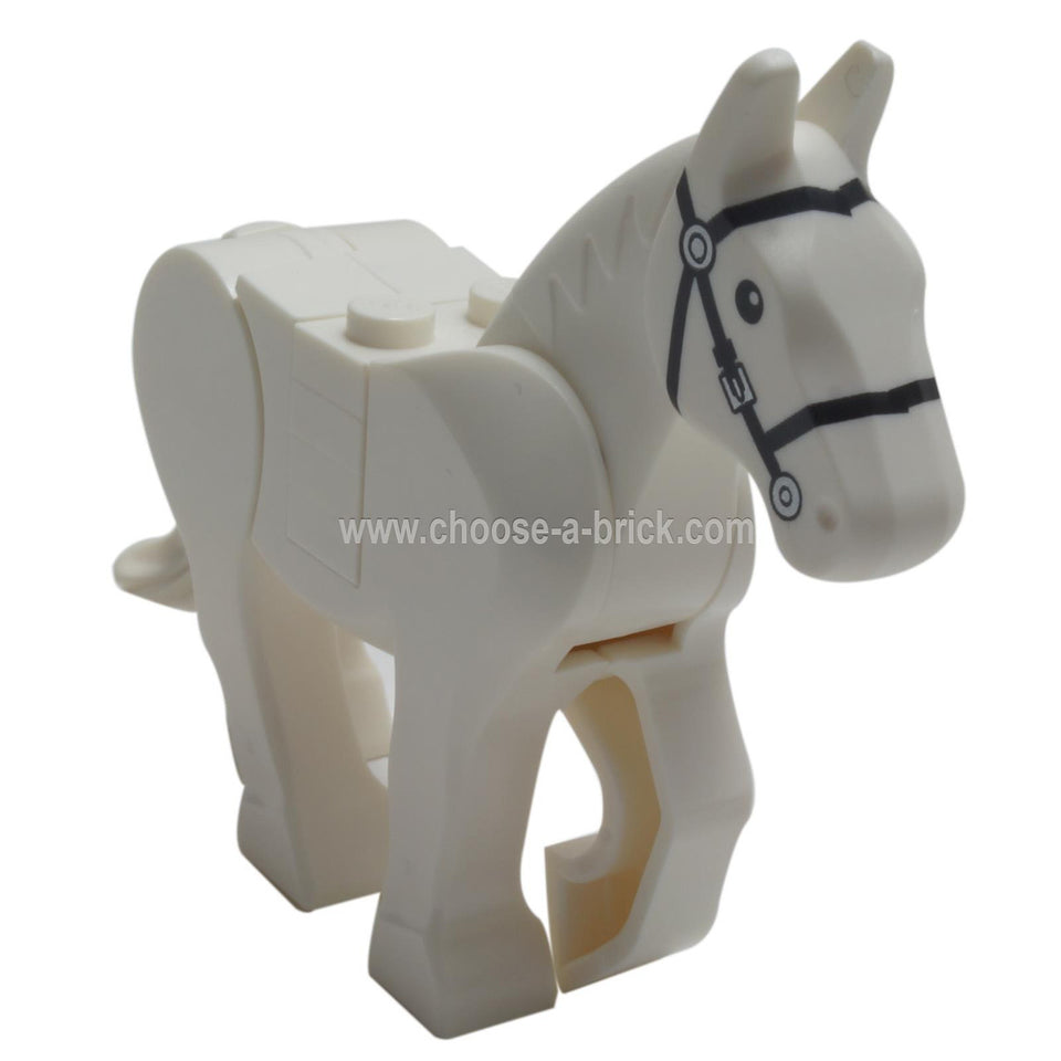 LEGO ミニフィギュア 動物 - 白い馬