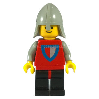 Classic - Knight, Shield Red/Gray, Black Legs with Red Hips, Light Gray Neck-Protector