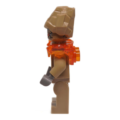 LEGO® NINJAGO® Earth Monster minifigure left side view with rock helmet Dragons Rising S4