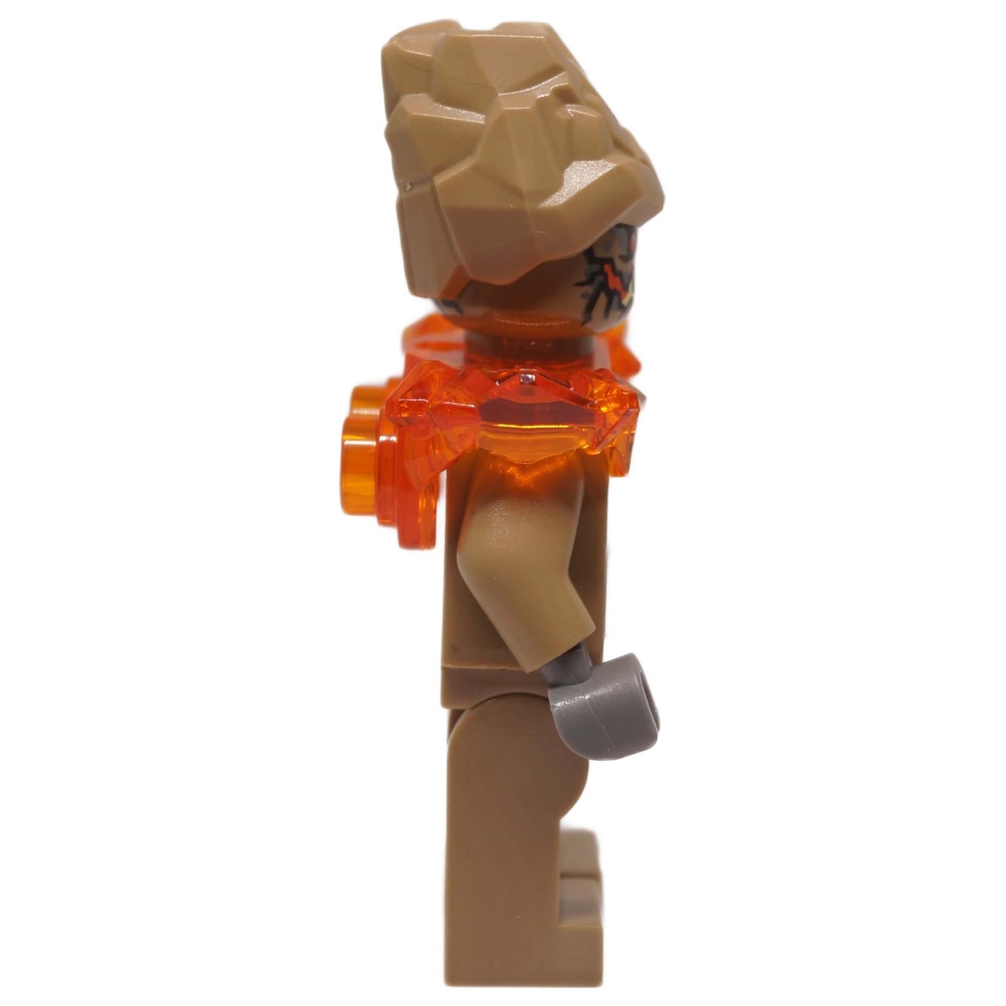 LEGO® NINJAGO® Earth Monster minifigure right side view with stone-textured armor S4