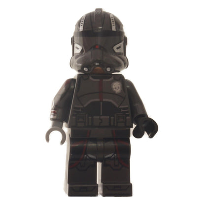 LEGO® Star Wars Echo minifigure from The Bad Batch wearing dark clone helmet with skull insignia