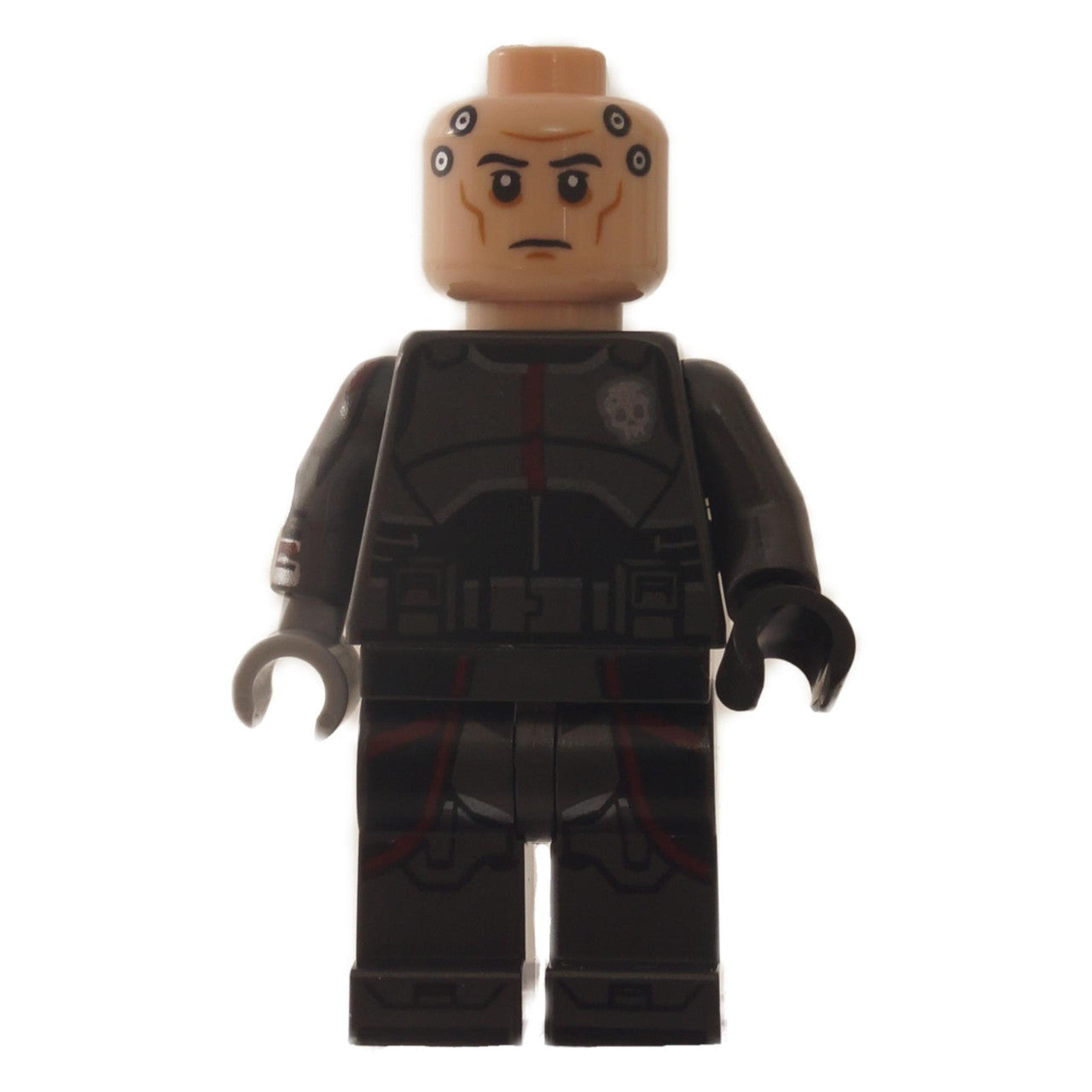 LEGO® Star Wars Echo minifigure from The Bad Batch with cybernetic implants and detailed dark armor