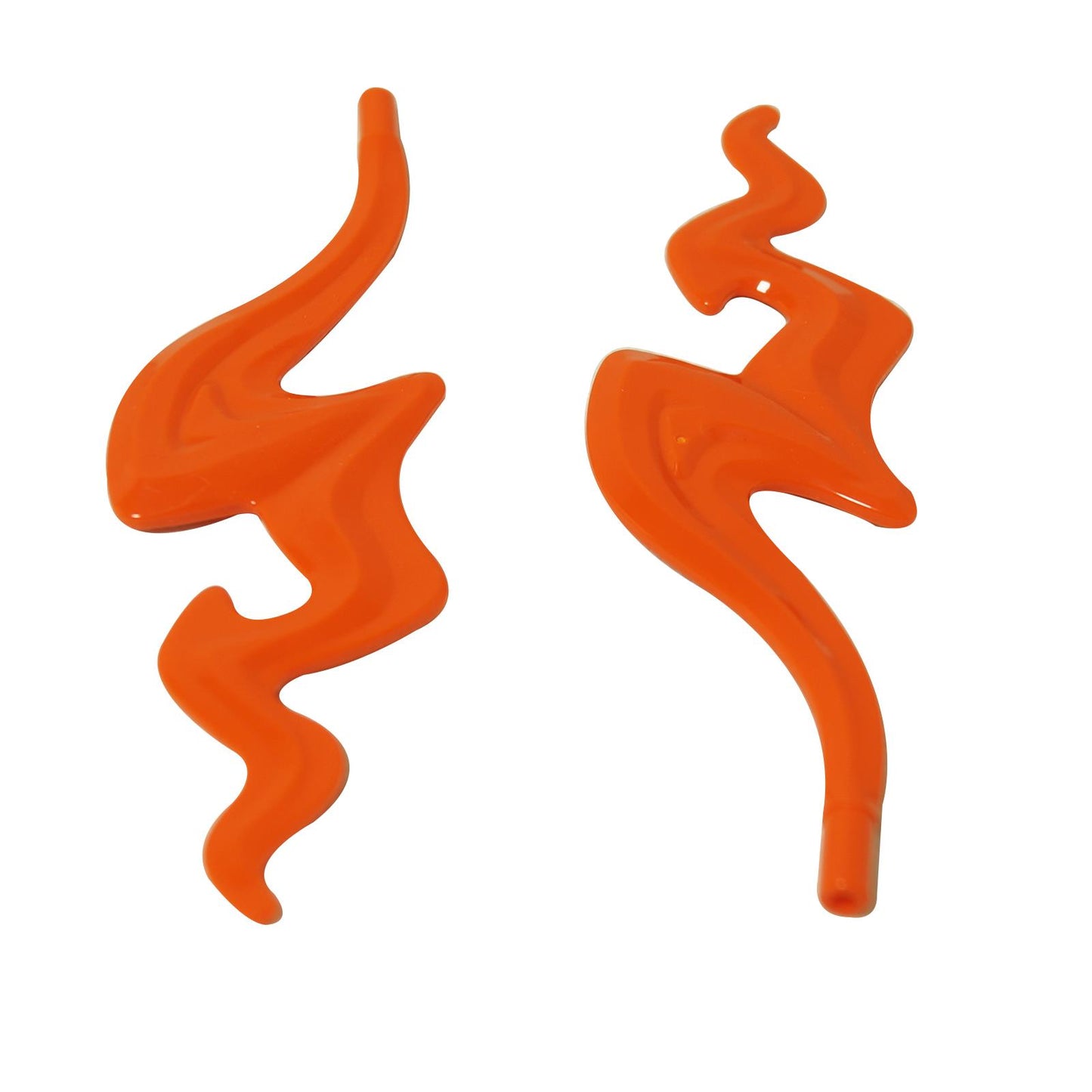 orange LEGO® Flame / Wave elements (7105) shown on a white background.  