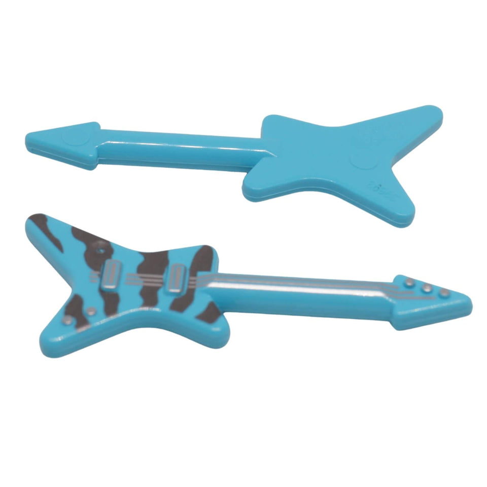 LEGO® electric guitar accessory with zebra stripe print 17356pb05 medium azure