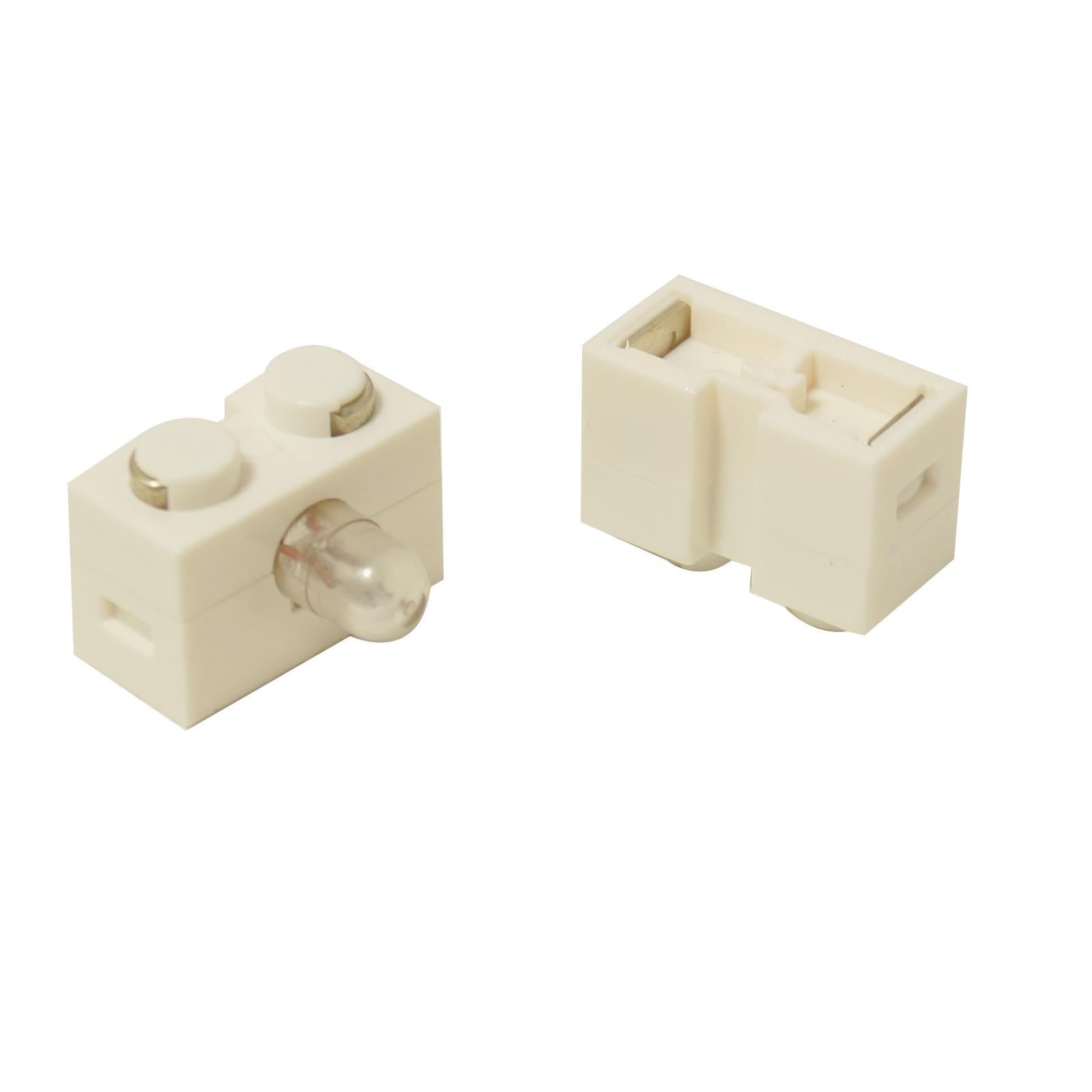 LEGO Electric Light Brick 1 x 2 (6035c01) with a lamp on the side.