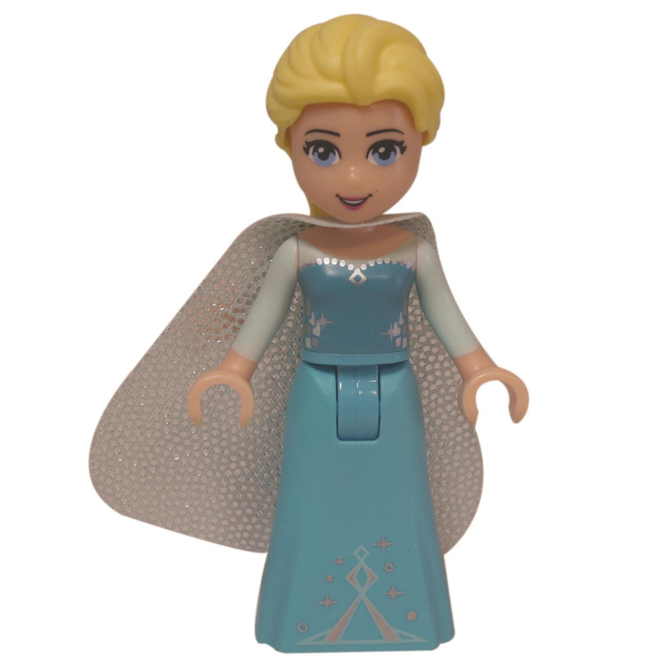 LEGO Elsa mini doll dp035 aqua glitter cape blue dress braid