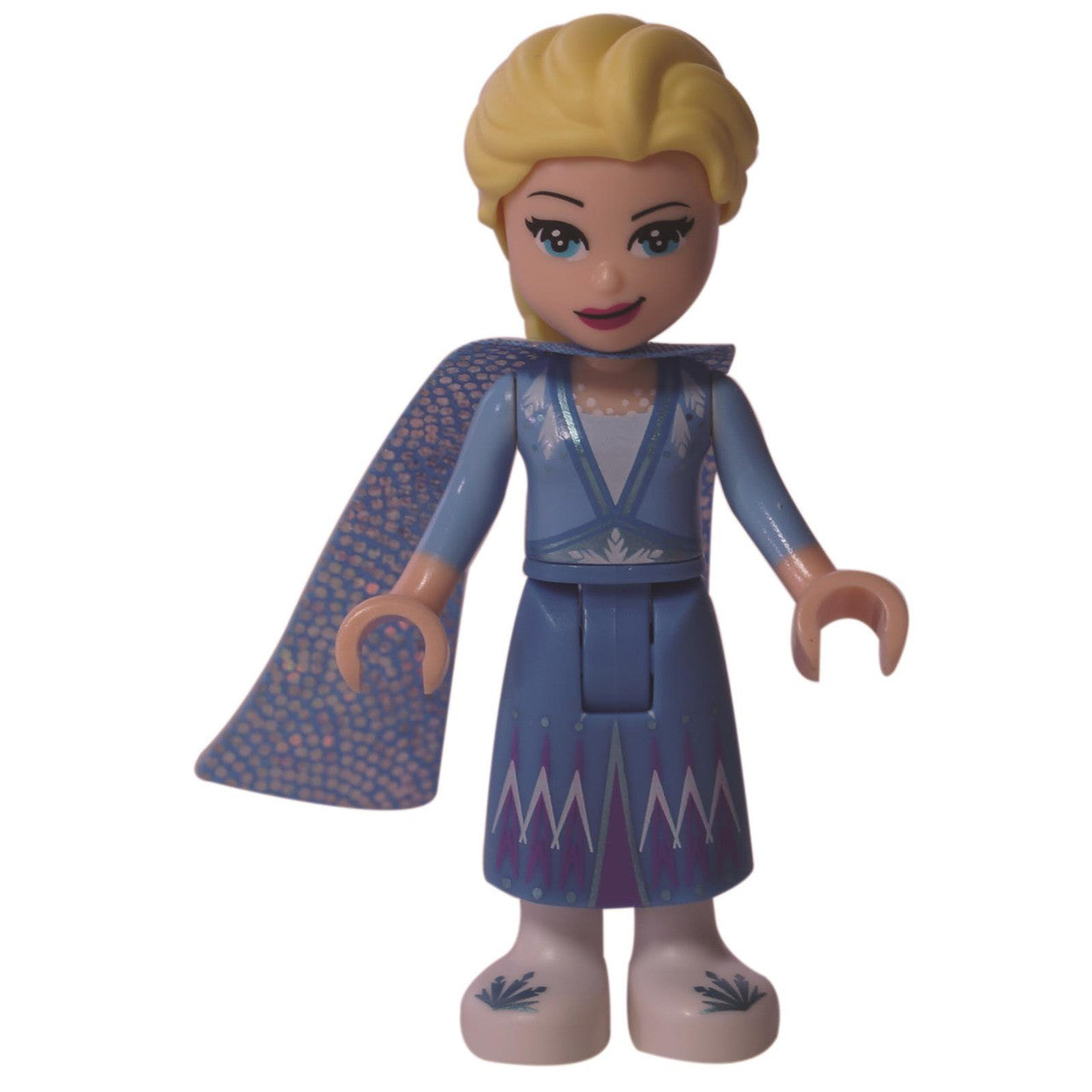 LEGO Elsa mini doll dp069 glitter cape blue dress braid