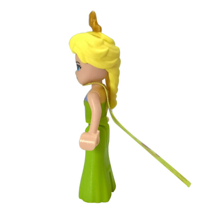 LEGO Elsa mini doll dp018 lime dress crown floral print, side