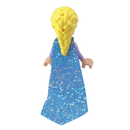 LEGO Elsa mini doll dp034 medium azure dress glitter cape, back