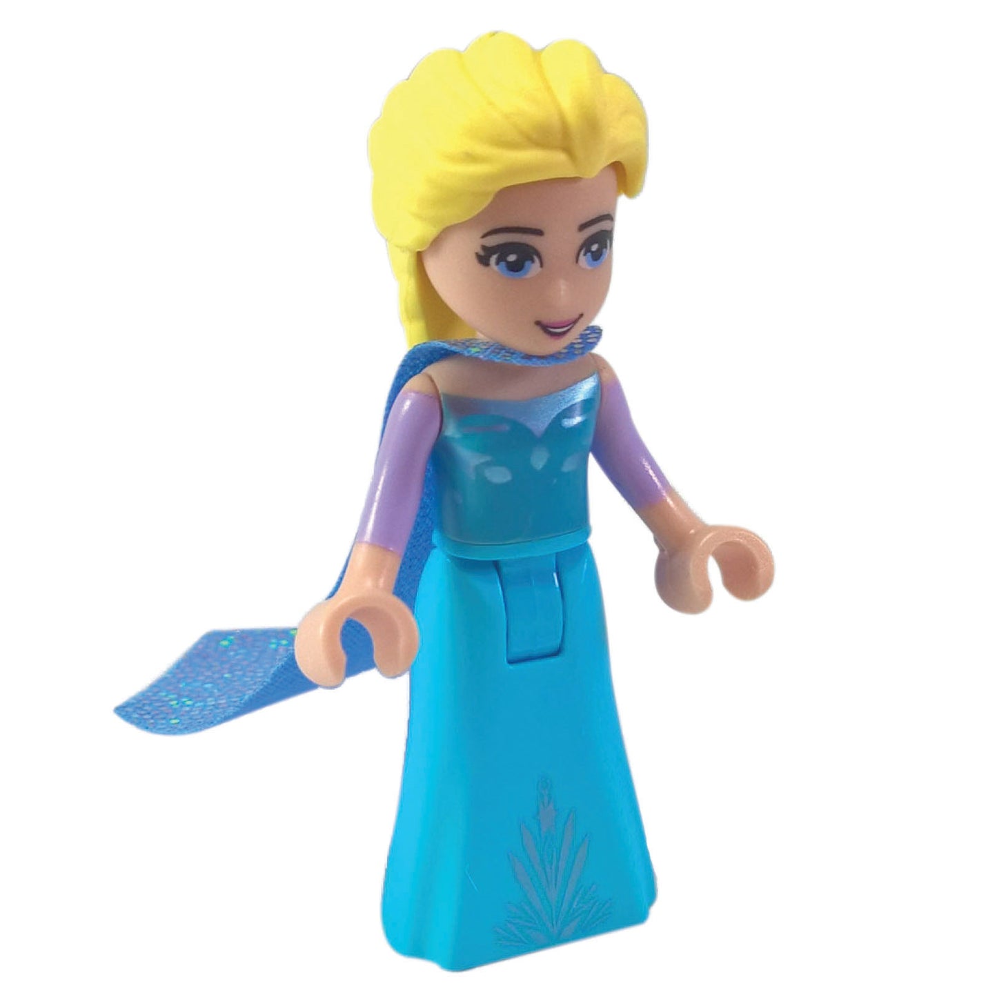 LEGO Elsa mini doll dp034 medium azure dress glitter cape