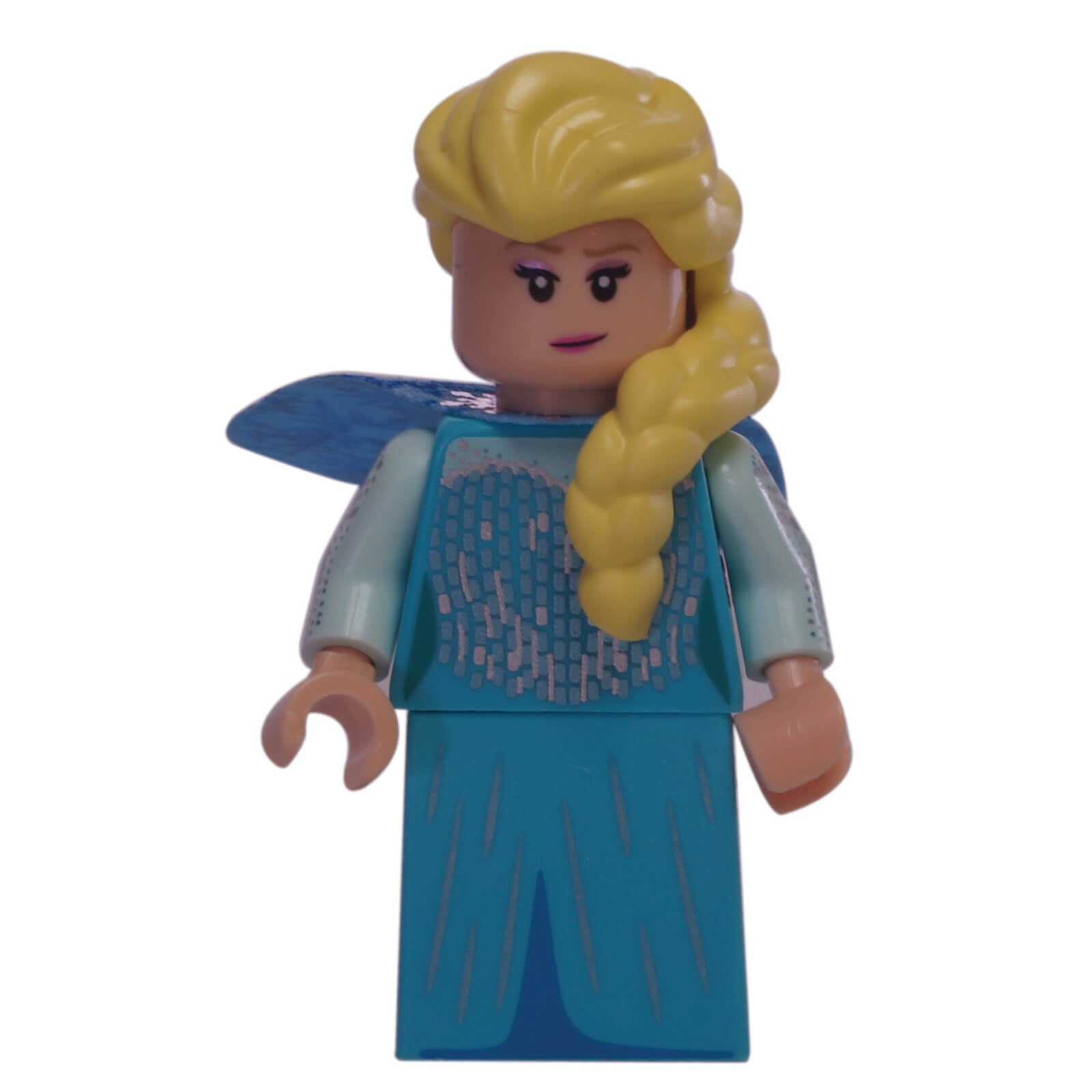 LEGO Elsa minifigure dis032 blue dress braid cape Disney CMF