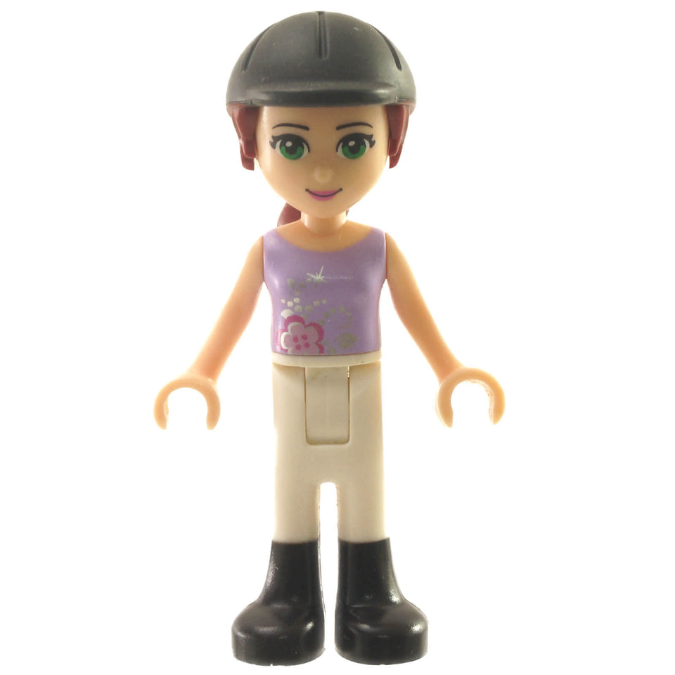 LEGO Friends Emma mini doll frnd0027 lavender top riding helmet