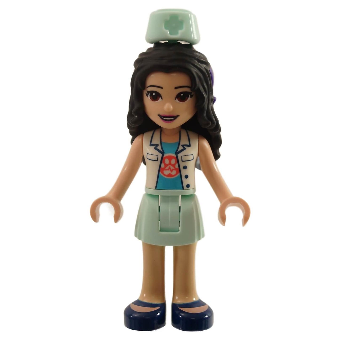 LEGO Friends Emma mini doll frnd0438 vet medical outfit paw print nurse hat